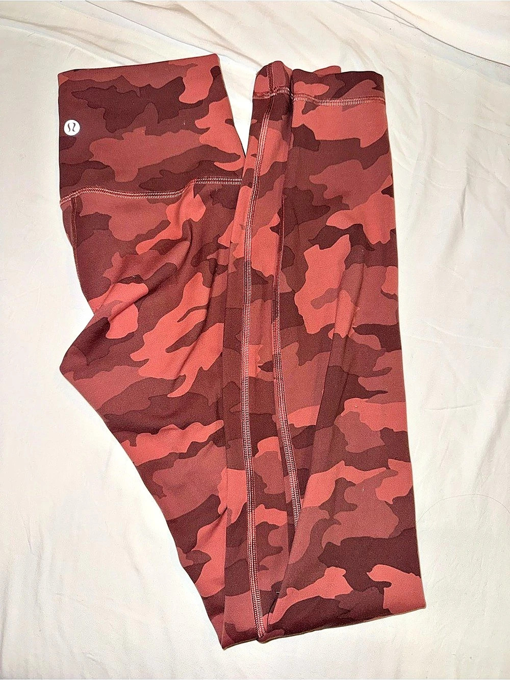 lululemon Wunder Train High-Rise Tight Camo Pink & Brown Size 4